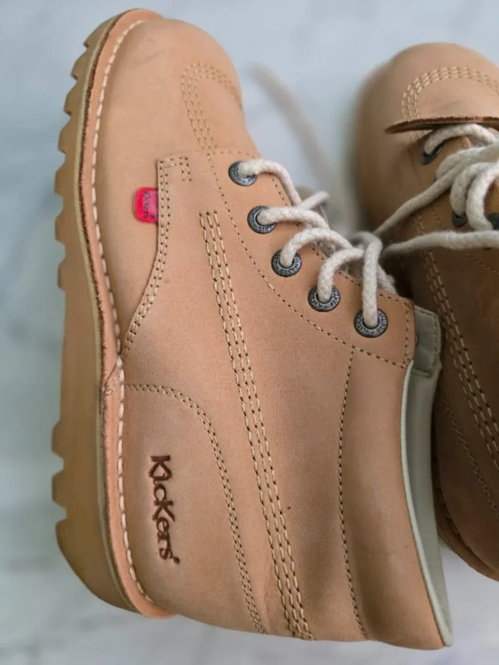 Classic Kickers Kick Hi Leather Boots Tan Size EU 42 (US Men 9 / Women 11)
